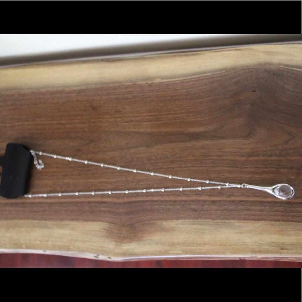 Metal | Silver plated pendant long chain necklace